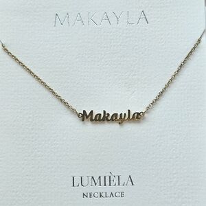 🌸 MAKAYLA Script Name Chain Goldtone Necklace 🌸